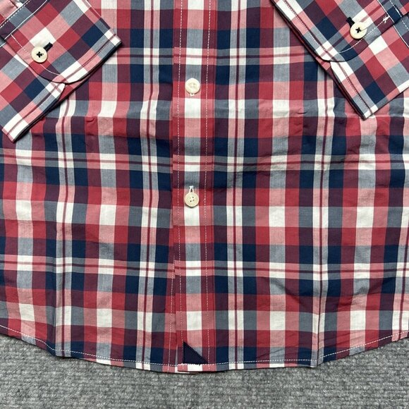 UNTUCKit Navarro Shirt Mens XLT Tall Red White Blue Button Up Long Sleeve New - Picture 2 of 11